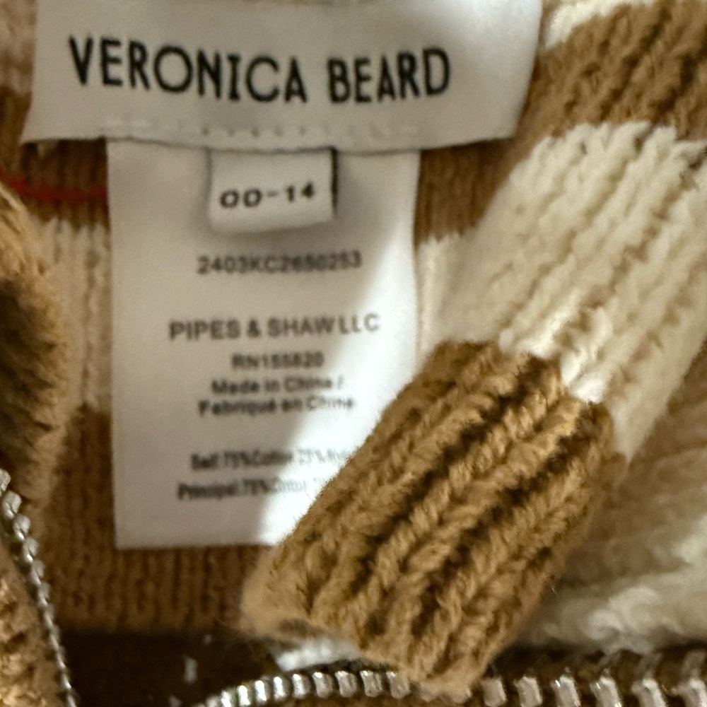 Veronica beard Bacca Dickey insert $258 for blazer jackets cable knit nwot - Picture 5 of 6